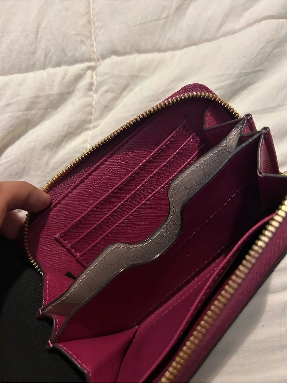 Michael Kors Berry Saffiano Leather Wristlet